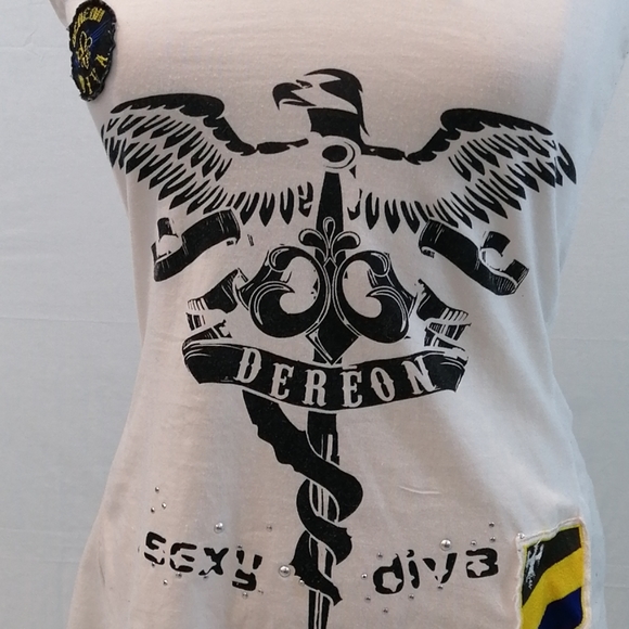 Dereon Beyonce Sexy Diva Back Zipper T-shirt Sz Sm… - Picture 3 of 13
